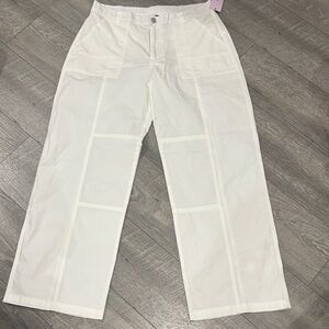 Womens White Casual Pants wide leg